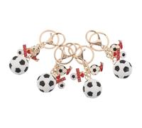 TOGEVAL 4 piezas Llaveros de Fútbol para Fiesta Cumpleaños Colgantes Mini Balón Duraderos Accesorios para Regalos Temáticos para Bolsas y Coleccionistas