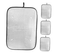 TOGEVAL 4 Piezas Protector para Ventanas de Autocaravana con Cortinas Opacas de Aluminio y Ventosas de Bloqueo de Luz y Calor para Puerta y Ventana Accesorios para Camper y Remolque