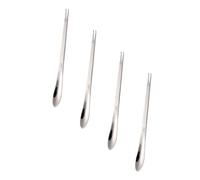 TOGEVAL 4 piezas Tenedores para Comer de Acero Inoxidable Herramientas para Pelar Cangrejo y Langosta Diseño Ergonómico y Pulido Espejo para Uso Doméstico y Restaurantes