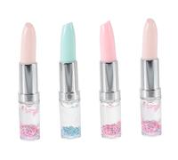 TOGEVAL 4piezas Bolígrafos De Gel Forma De Labial Estación De Escritura Creativa Para Estudiantes y Oficina Suministros Escolares Originales y Únicos Estilo