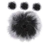TOGEVAL 4piezas Cubierta De Micrófono Furry Antiviento De Parabrisas Para Grabación Accesorio De Protección Para Micrófonos Lavalier y Reuniones