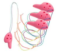 TOGEVAL 4piezas Ocarina Mini De Plástico Fácil De Usar Para Principiantes y Jugadas Musicales Caseras