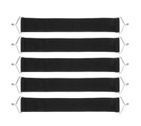 TOGEVAL 5 Piezas Cinturones Reforzados para Reparación de Sillas Reclinables de Tiras de Tela Negra Gruesa Resistentes y Elásticas para Butacas de Salón Exteriores y Jardín