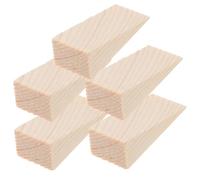 TOGEVAL 5 Piezas Tope de Puerta de Madera Cuñas Triangulares Antideslizantes Resistentes Protección para Bebés y Mascotas Soporte Estable para Puertas y Oficina Compatible Tipo de