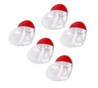 TOGEVAL 5 piezas Tubos Brillo Labios Vacíos Forma Corazón Recargables Reutilizables Portátiles para Maquillaje y Viaje