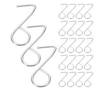 TOGEVAL 50 Ganchos Metálicos Forma de S para Asiento de Coche 12X24 CM Paquete de 50 Piezas Ganchos de Fijación Resistentes para Fundas y Cojines de Automóvil Accesorios para Colgar