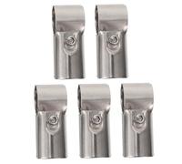 TOGEVAL 5piezas Conector De Extensión De Varilla para Barra De Cortina Abrazaderas Inoxidable para Riel De Ducha y Colgar