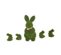 TOGEVAL 5piezas Figuritas De Conejos Decorativas para Pascua De Adornos De Jardín Verde Diseño De Conejo De Cuento para Decoración De Fiestas y Hogar