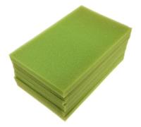 TOGEVAL 6 Almohadillas de Esponja Filtrante Gruesa para Acuario Reutilizables Tamaño Grande Color Verde Filtro de Esponja para Estanques y Peceras Captura de Residuos y Biofiltración