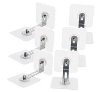 TOGEVAL 6 piezas Anclajes Adhesivos Muebles Fijación Antipunta para Armarios y Cómodas Accesorios para Seguridad Infantil sin Taladro Anclajes Pared Resistentes y Duraderos