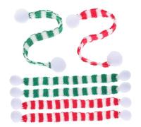 TOGEVAL 6 Piezas Bufandas Miniatura Navidad Decoración Botella Vino Adornos Colgantes Pequeños para Fiesta Navideña Hogar