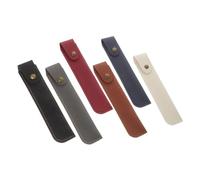 TOGEVAL 6 Piezas Fundas para Bolígrafos de Cuero PU Resistente Estuche Protector Individual para Bolígrafo Ligero y Portátil Diseño Exclusivo para Oficina y Uso Diario