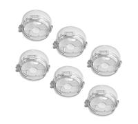 TOGEVAL 6 piezas Protector de Seguridad para Estufa de Gas Cubiertas de Plástico para Perillas de Cocina Infantil Seguro Antivuelco Fácil Instalación Transparente