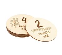 TOGEVAL 6 Piezas Tarjetas para Niña Recién Nacido Doble Cara con Diseño y Reutilizable para Registrar Mensuales y Momentos Especiales Accesorios Seguros para Fotos Niña