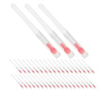 TOGEVAL 60 Piezas Aplicadores de Mascarilla Labial de Silicona Reutilizables con Tapa, Juego de 60 Pinceles para Labios Pequeños, Ideales para Maquillaje de Viaje y Difuminar Delineador de