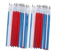 TOGEVAL 60 Piezas Juego de Pinceles para Pintar de Punta Fina 60 Piezas con Mango de Madera y Cerdas de Nailon para Detalles Finos en Miniatura, Acrílico, Óleo y Cerámica, Adecuado para