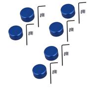 TOGEVAL 6juegos Pedales De Efecto Para Guitarra De Aleación De Aluminio Tapas Azules Tornillos y Manija Protección Completa Para Pedales De Guitarra