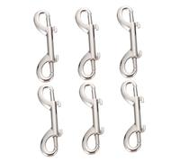 TOGEVAL 6piezas Accesorios De Ganchos De Presión Zinc Unids Correas para Mascotas Mosquetones Multiusos Plateados
