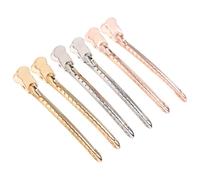 TOGEVAL 6piezas Clip De De Pato De Metal Pinzas Pelo Para Rastas Pinzas Metálicas Pelo Uso Salón