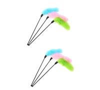 TOGEVAL 6piezas Varitas De Peluche Interactivas para Gatos De Aleatorios Juguete Divertido para Fortalecer La Relación Entre Mascotas y Dueños
