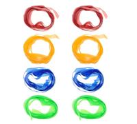 TOGEVAL 8 Bandas Elásticas para Saltar 3 Metros Juego de Elásticos Colores Variados Amarillo Verde Azul Rosa Cuerda Elástica para Ejercicio al Aire Libre Recreo Escolar
