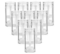 TOGEVAL 8 Botellas Vacías de Plástico de Color Claro de 30 Ml Cierre Giratorio, Tubos Transparentes Ligeros para Desodorante Sólido y Perfume Recargable