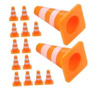 TOGEVAL 80 Piezas Conos de Tráfico Mini para Juguetes Educativos de Conos de Construcción Plásticos Naranjas Accesorios Versátiles para de Interior y Exterior Props de Simulación para