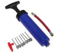 TOGEVAL 9 Piezas Bomba de Aire Portátil con Agujas y Manguera para Balones de Fútbol y Baloncesto Inflador Manual y Compacto