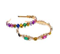 TOGEVAL Accesorios para Cabello Ligeras y Cómodas 2 Diademas Vintage Gemas de Imitación de Aleación en Fiestas y Uso Diario