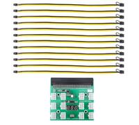 TOGEVAL Adaptador de Placa de Minería para Fuente de Alimentación de Servidor Dc12V Cable de Alimentación GPU 6 a 8 Conectores Accesorio para Suministro Estable de Energía en Minería de