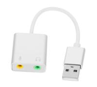 TOGEVAL Adaptador Tarjeta Sonido USB Externa PC con Micrófono y Auriculares Interfaz Audio Estéreo Plug and Play Compatible con Ordenador Smartphone y Tablet Diseño Fácil Uso sin