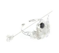 TOGEVAL Adorno para Cabello Estilo Han Horquilla Plateada Accesorio Duradero para Disfraz Mujer Decoración Cabeza para Fiestas y Fotografía