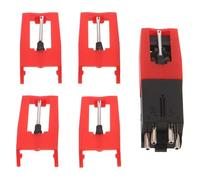 TOGEVAL Aguja para Tocadiscos Punta de Diamante, Juego 1 Cartucho y 4 Agujas de Repuesto, Compatible Cartuchos de Montaje P, Accesorios para Sistemas de Audio Domésticos y Fonógrafos