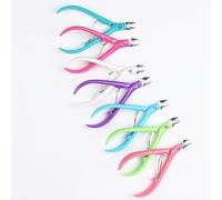 TOGEVAL Alicate De Manicura y Cortador De Cutículas 3 Unidades Con Mango De Plástico Tamaño Medio Para Manicure y Pedicure En Casa o Salón