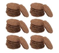 TOGEVAL Almohadillas de Fibra Natural para Nidos de Palomas Redondas de 6 CM 100 Unidades Revestimiento Transpirable y Absorbente para Cría y Protección de Huevos en Cajas Nido y