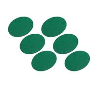 TOGEVAL Almohadillas de Repuesto para Hockey de Aire, Pack de 6 Almohadillas Autoadhesivas de Fieltro Verde 94 MM, Compatibles Empujadores y Paletas, Uso en Hogar