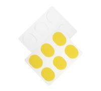TOGEVAL Almohadillas de Silicona Autoadhesivas para Batería 12 Unidades Transparentes y Amarillas, Pads de Batería Silenciosos para Práctica y Reducción de Ruido en Instrumentos
