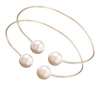 TOGEVAL Alzapaños de Cortina de Aleación Diseño de Perla Set de 2 Piezas Doradas Correas Decorativas para Sujetar Cortinas Finas y Gruesas sin Necesidad de Ganchos Ideales para Sala