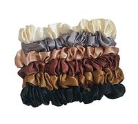 TOGEVAL Anillas Elásticas Cabello 12 Unidades Pequeñas Lazo De Satén Estilo Retro Para Mujer y Niña Uso Diario Accesorios Para Peinado