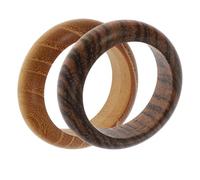 TOGEVAL Anillos de Madera Únicos para Mujer, 2 Piezas Estilo Vintage, Adecuados para Reuniones Familiares y Salidas Casuales
