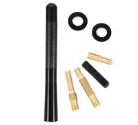 TOGEVAL Antena Corta para Coche de Fibra de Carbono y Aleación de Aluminio Antena de Señal de Radio para Montaje Techo Compatible SUV Color Negro Repuesto Automotriz