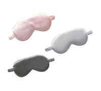 TOGEVAL Antifaz para Dormir de Seda Doble Faz 3 Piezas Tamaño Estándar Colores Rosa, Plata y Gris Ajustable Transpirable para Viajes, Hoteles y Hogar, Venda para Ojos Nocturna Cómoda