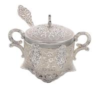 TOGEVAL Azucarero de Cocina de Europeo con Tapa y Cuchara Tarro de Condimentos Recipiente Decorativo y Funcional para Almacenamiento Seguro