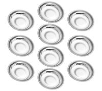 TOGEVAL Bandeja Plana de Acero Inoxidable de 8 CM para Pellets de Humo 10 Unidades Soporte Resistente al Calor para Efectos Obsequios Fotografía Cine y Eventos Creativos