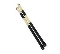 TOGEVAL Baquetas De Bambú Para Instrumentos De Percusión, 2 Piezas Negras, Cepillo De Tambor Ligero y Resistente, Baquetas De Rack Para Batería Portátil y Jazz