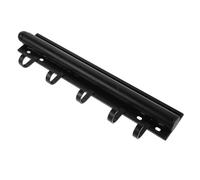 TOGEVAL Barra Extensible de Valet para Armario Negra de 53 CM con 5 Ganchos Ajustables Barra Metálica Retráctil para Colgar Ropa Adecuado para Dormitorios Vestidores y Organización de