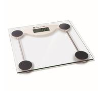 TOGEVAL Báscula de Peso Corporal Digital Transparente Pantalla LCD Escala Electrónica de Vidrio Templado 290X280X22 MM para Uso Doméstico en Baño Lectura Precisa y Sensor de Alta