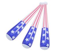 TOGEVAL Bates de Béisbol Inflables 3 Piezas 85 Cm Pvc Bandera Americana para Decoración de Fiestas del Día Independencia y Juguetes Inflables para Eventos Deportivos