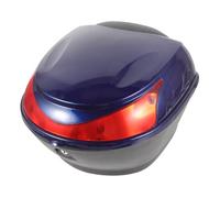 TOGEVAL Baúl Trasero para Scooter Gran Capacidad, Caja de Equipaje Resistente Plástico Azul, Cerradura Seguridad, Compatible Motos Eléctricas, Protección Lluvia y Polvo, Viaje Diario