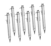 TOGEVAL Bolígrafo Regla para Estudiantes 0-100 Mm, 8 Unidades, Bolígrafos de Escala Portátiles Tinta Negra, Multiusos para Material Escolar y Escritura en Oficina y Escuela